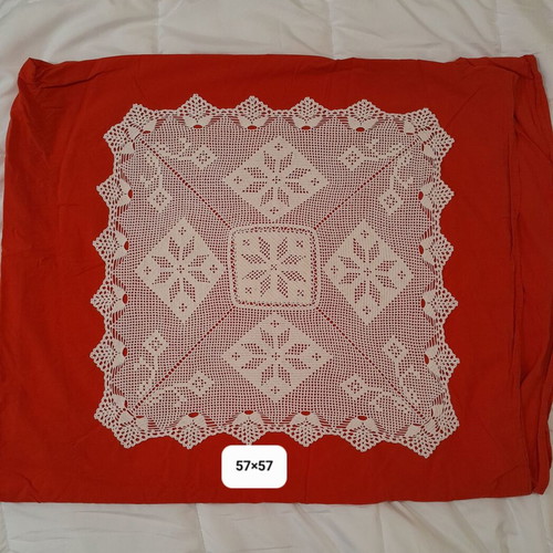 Beige Crochet Table Linen Like New