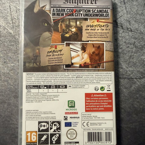 Blacksad Under The Skin Nintendo Switch new sealed