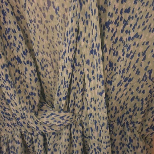 Long-sleeve blue green dress used Zara, size S