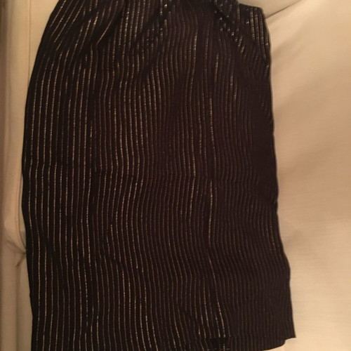 Women's skirt dark brown with gold lines, size L, new