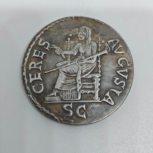 Collectible coin replica Roman Sestertius of Claudius like new