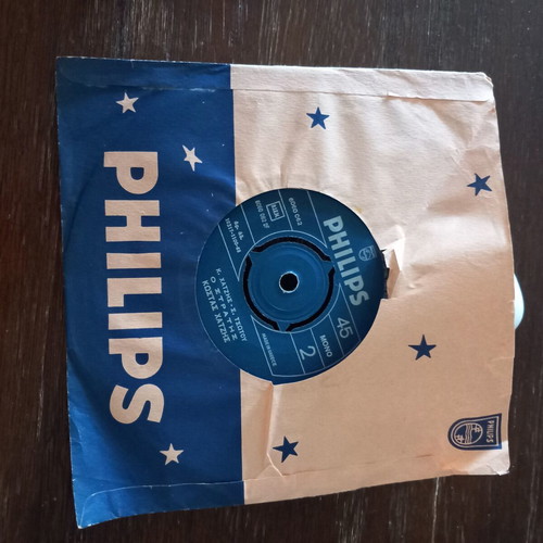 Kostas Hatzis 45 RPM vinyl record like new, laiko