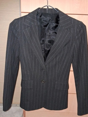 Naf Naf women's blazer size 36 like new gray striped