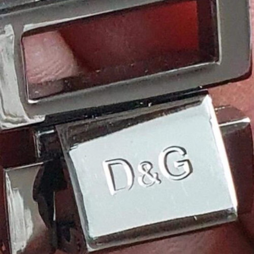 D&G ladies watch like new, silver with black dial and stones