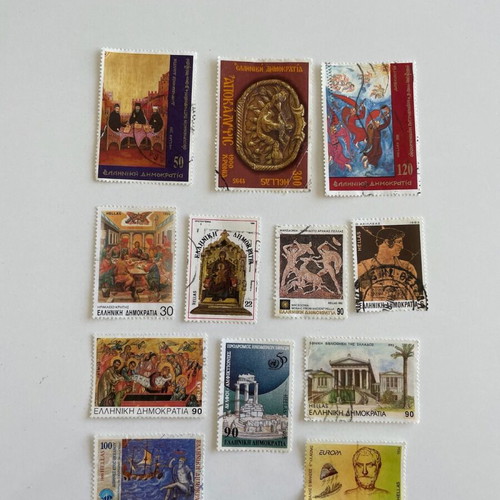 Greek stamps like new, pack of 12 from 1983