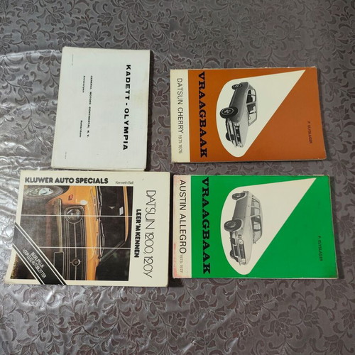 Retro car repair book collection