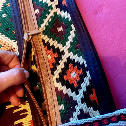Handmade bag new with leather details