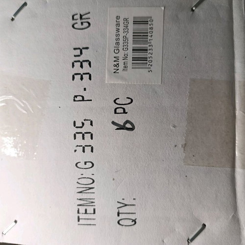 Set of 6 dessert plates N&M glassware, new, 13.5x13.5 cm