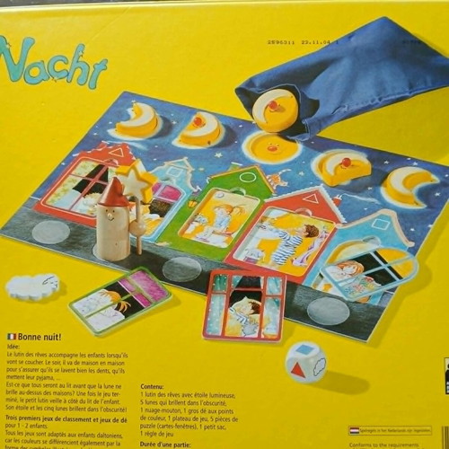 Gute Nacht board game used, educational moon phases toy for kids