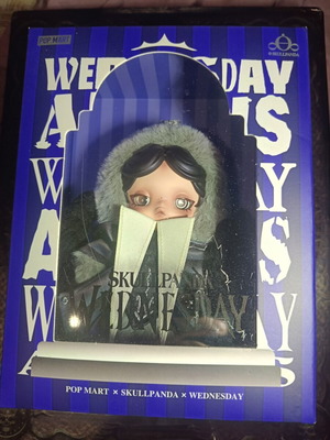 Pop Mart Skullpanda Wednesday plush Nevermore Academy uniform version
