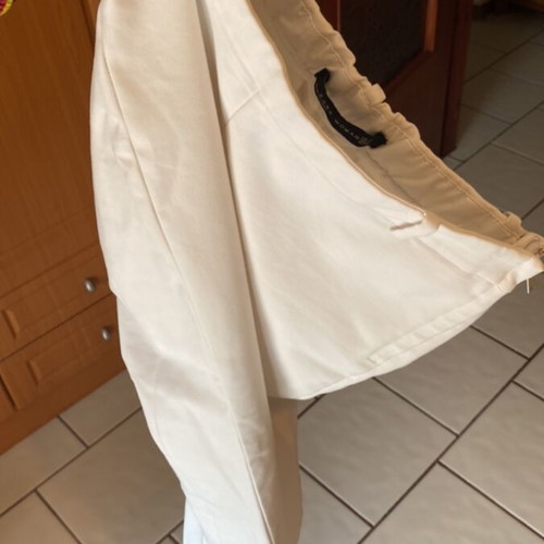 Zara women's pants new, broken white with cream color, elastic back, side zipper, size S