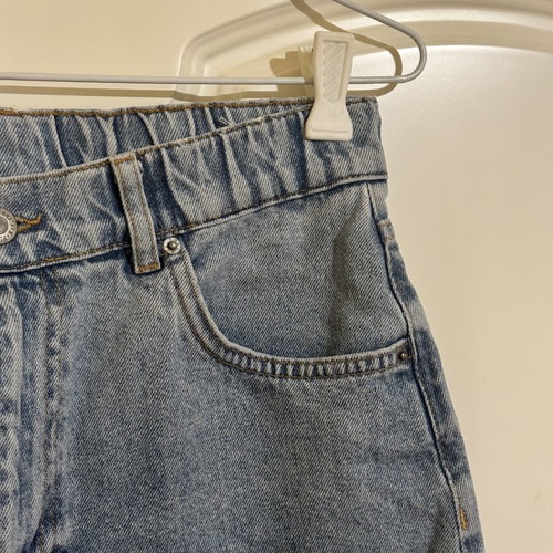 Pull & Bear blue mom fit denim shorts