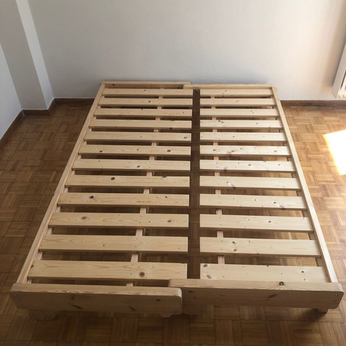 Bed & Sofa 140x200 cm solid pine with Cottonflex mattress like new