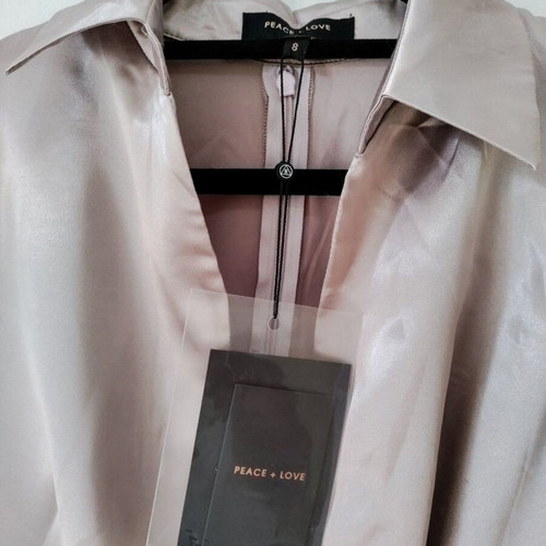Peace & Love Satin Wrap Dress New With Tag, Dusty Pink, Size 36 EU