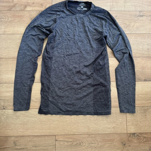Men's long sleeve sports shirt, grey, size L