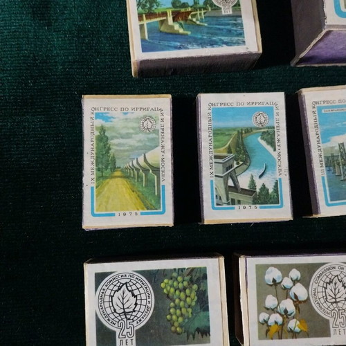 Russian match set used from 1975 with wooden boxes