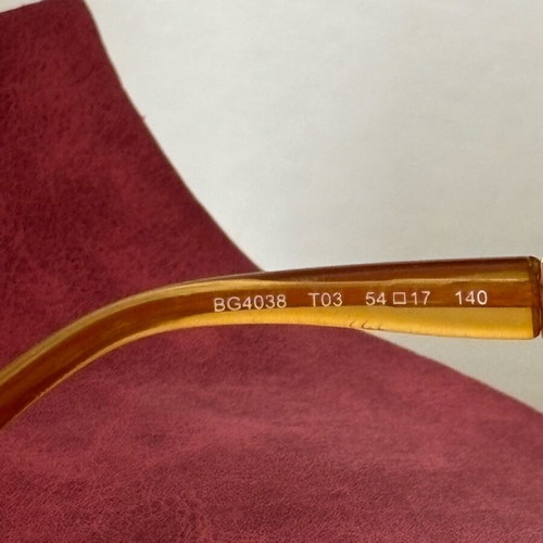 Bulget glasses used, green and gold