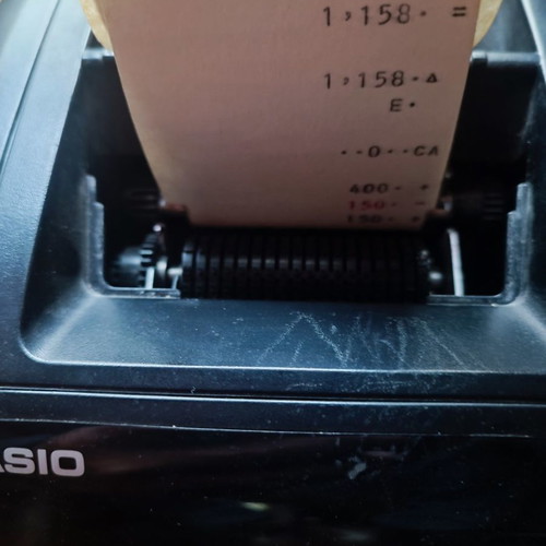 Casio calculator used with printing and correction key