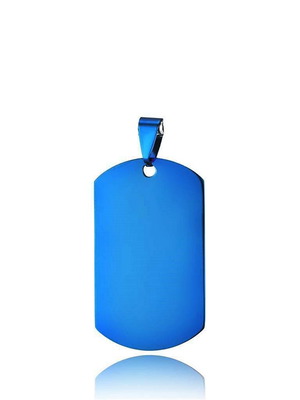 Engraving Plate Blue Stainless Steel 24x40x2mm New
