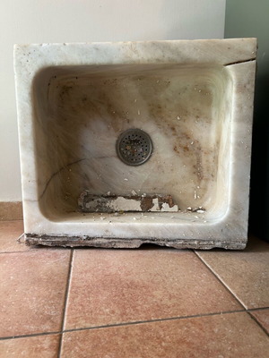 Marble sink used, size 50x57
