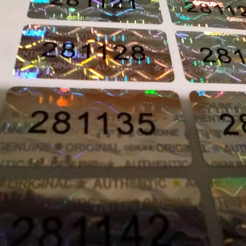 Security stickers new, pack of 490 pieces with iridescent colors