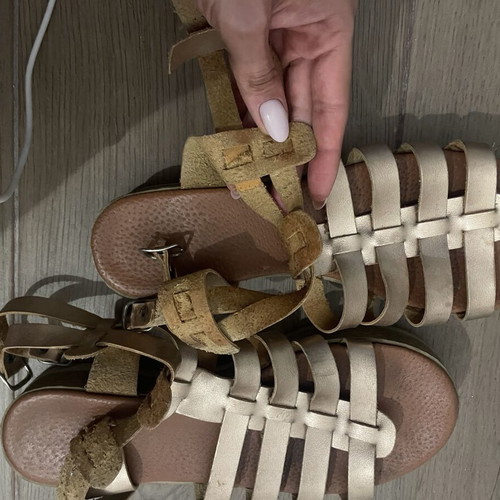 Bozikis bronze sandals used, size 40, pink