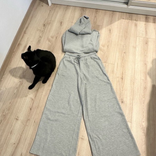 Zara tracksuit set used, soft gray fabric