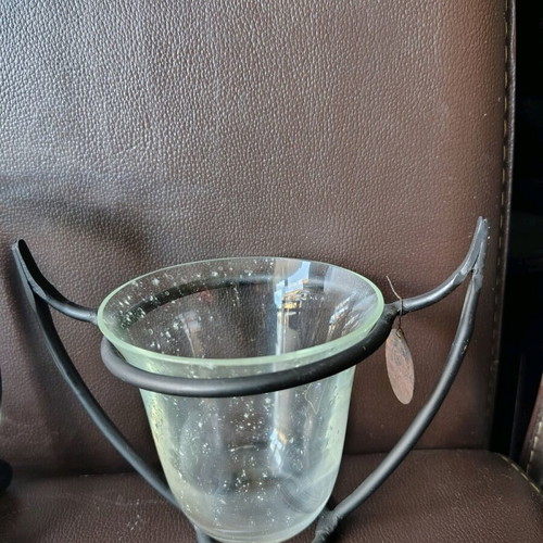 Decorative set made of blown glass like new