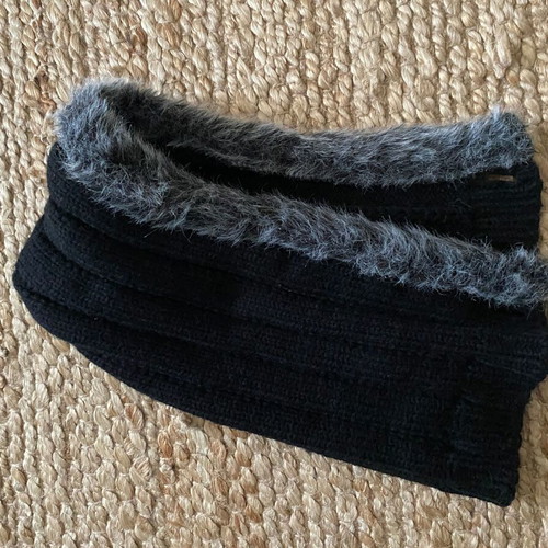 Woolen men's cardigan black used with hood size M