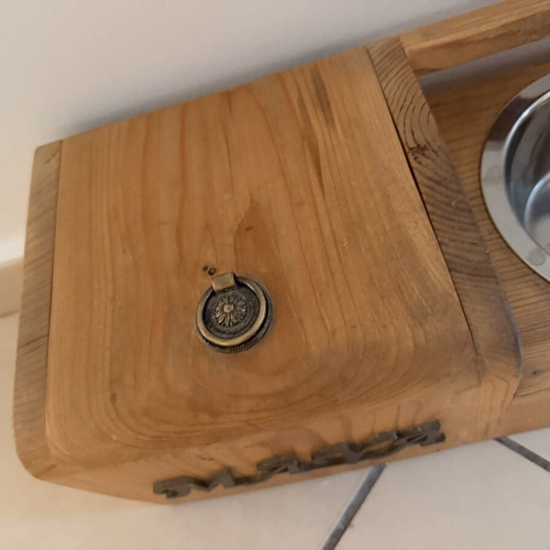 Wooden feeder and waterer handmade, used