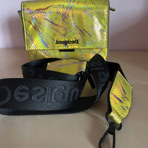 Desigual crossbody bag iridescent snakeprint multicolored like new