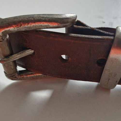 Vintage Unlimited leather belt size 85 used, brown rustic look