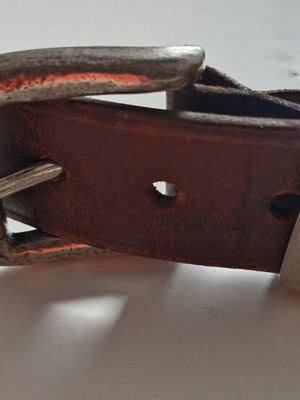Vintage Unlimited leather belt size 85 used, brown rustic look