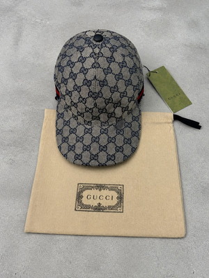 Gucci GG cap with dust bag, size S, grey beige