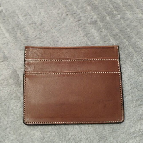 Leather handmade card wallet like new, tan color