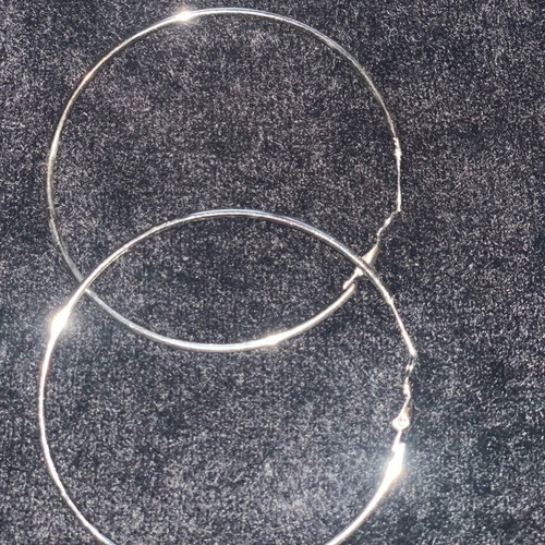 Hoop earrings new, silver