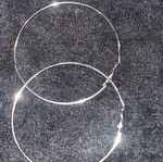 Hoop earrings new, silver