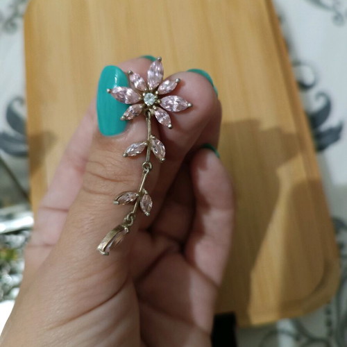 Silver navel piercing new with flower design