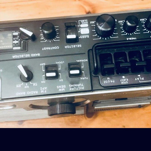 JVC radio cassette TV 1971 vintage portable player