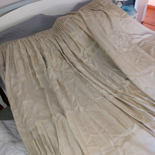 Beige solid color curtains 2.40m