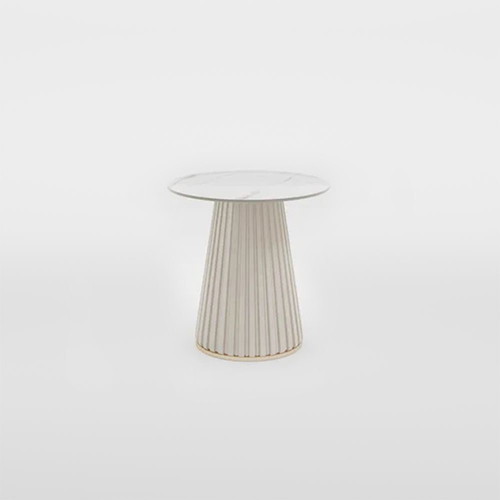 Modern luxury side table with shiny sintered stone, new