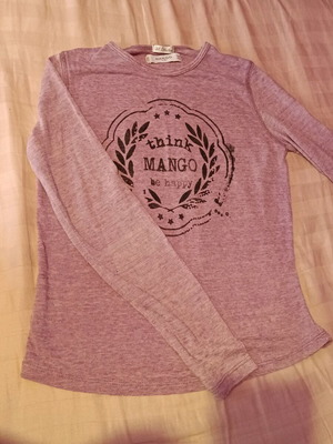 Mango long-sleeve blouse for 11-12 years like new, black and purple
