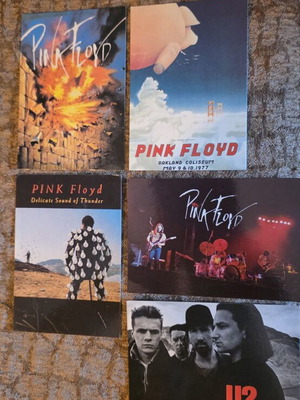 Pink Floyd και U2 καρτ ποστάλ, σετ 5