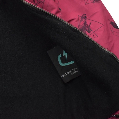 Emerson Hooded Jacket pink fleece lined used, size Large