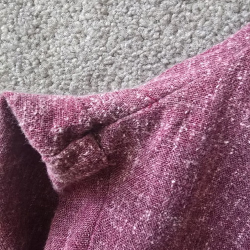 Vintage women's bell-bottom pants 1970, size XXS, burgundy, like new