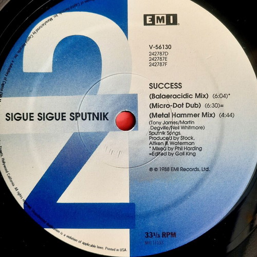 Sigue Sigue Sputnik Success! 12" vinyl maxi-single