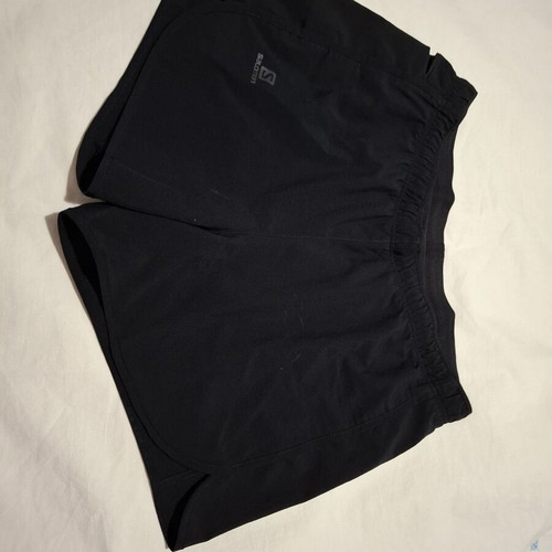 Salomon woman running shorts, black, size S