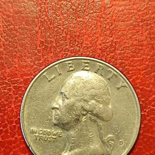 USA 1/4 Dollar 1985 D used with error no reeded edge