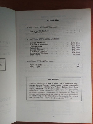 DECCA main catalogue 1983 μεταχειρισμένο συλλεκτικό