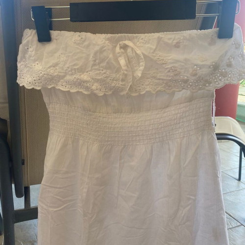 White dress with lace used, size M